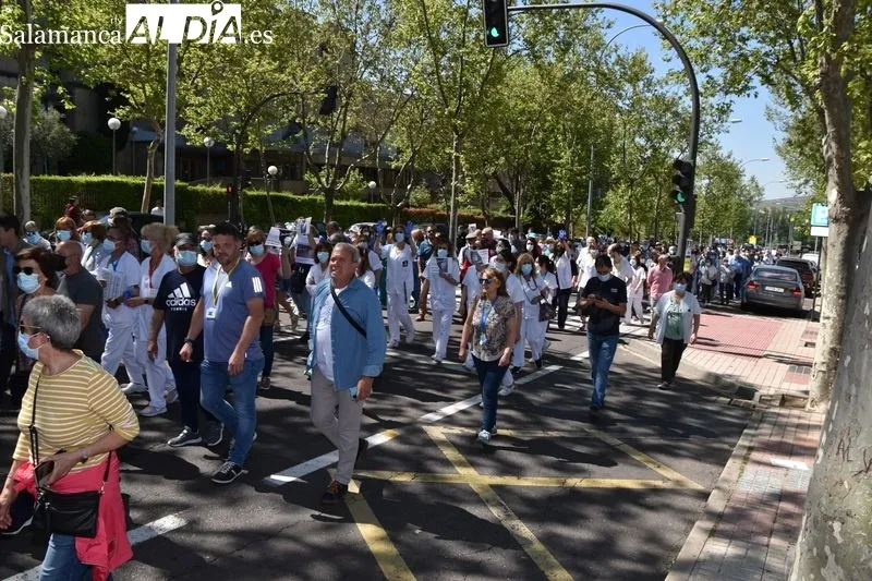 Manifestación de profesionales de la Sanidad pública en Salamanca