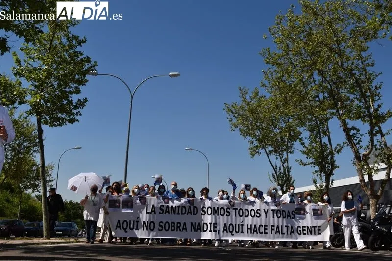 Manifestación de profesionales de la Sanidad pública en Salamanca