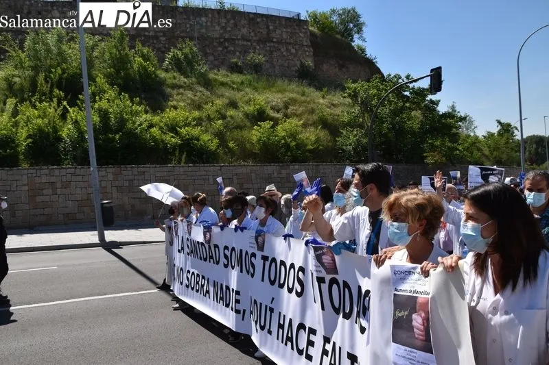 Manifestación de profesionales de la Sanidad pública en Salamanca