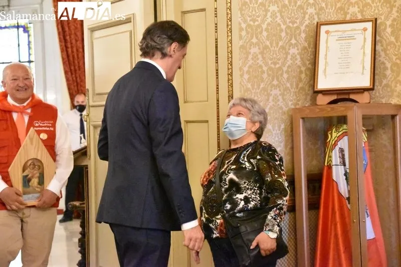  Recepción en el Ayuntamiento de Salamanca de los 87 niños del orfanato de Donetsk acogidos en el colegio La Inmaculada de Armenteros