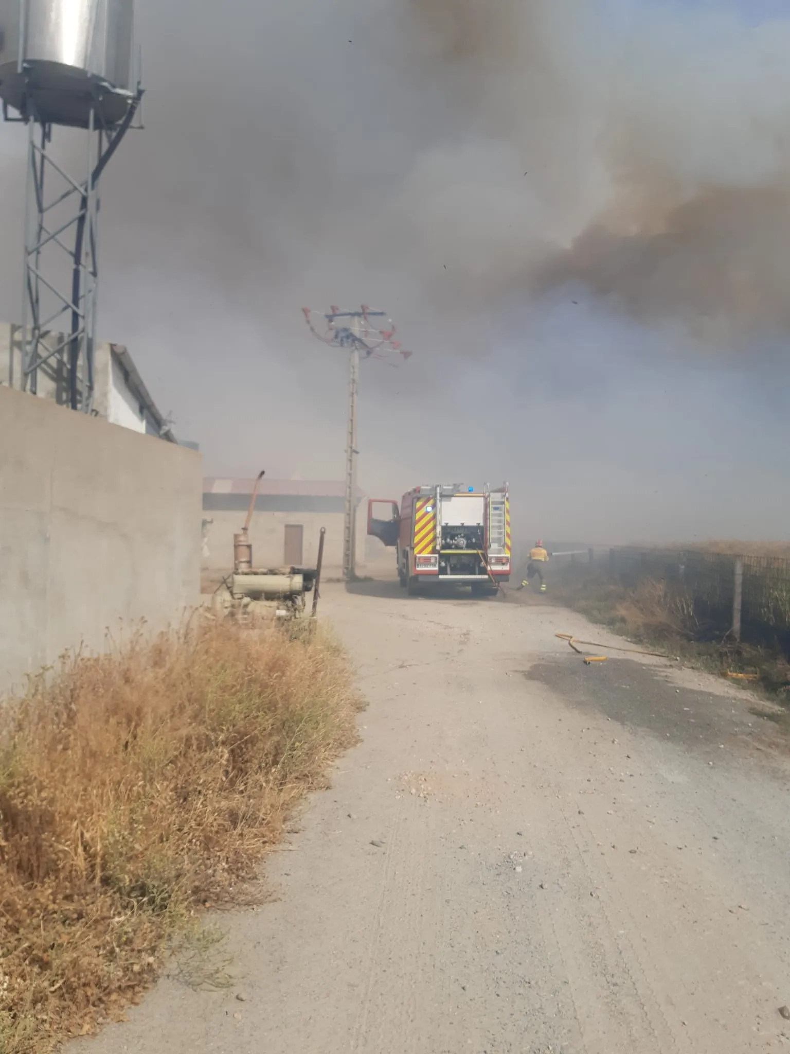 Foto 3 - Un potente incendio arrasa una gran superficie de cultivo a las puertas de Pedrosillo de Alba