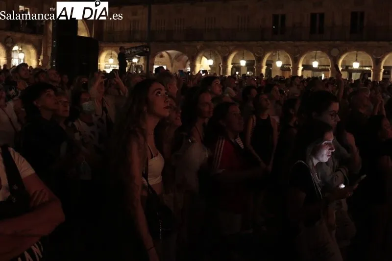 Imágenes del impresionante espectáculo en la Plaza Mayor