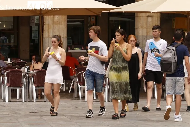 La ola de calor ha hecho que en Salamanca se alcancen hoy los 37 grados. Foto de David Sañudo