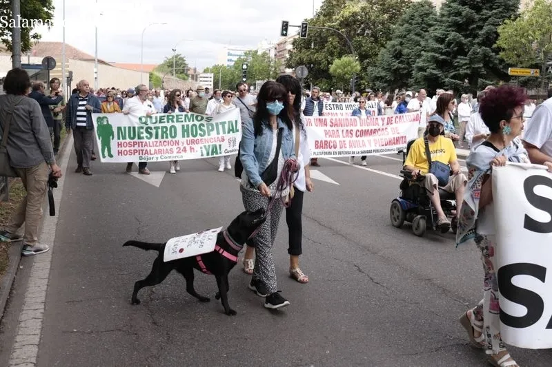 Imágenes de la manifestación convocada por la Plataforma de Salamanca para la Defensa de la Sanidad Pública