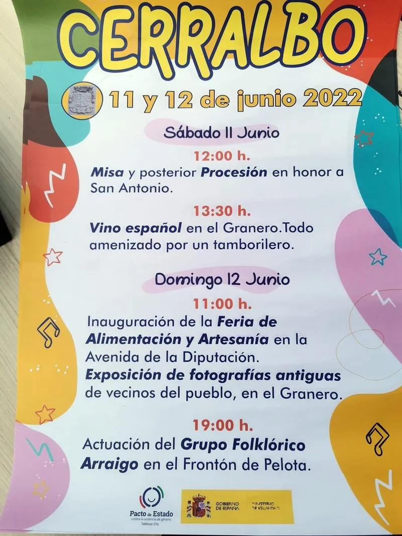 Programa de fiestas de San Antonio