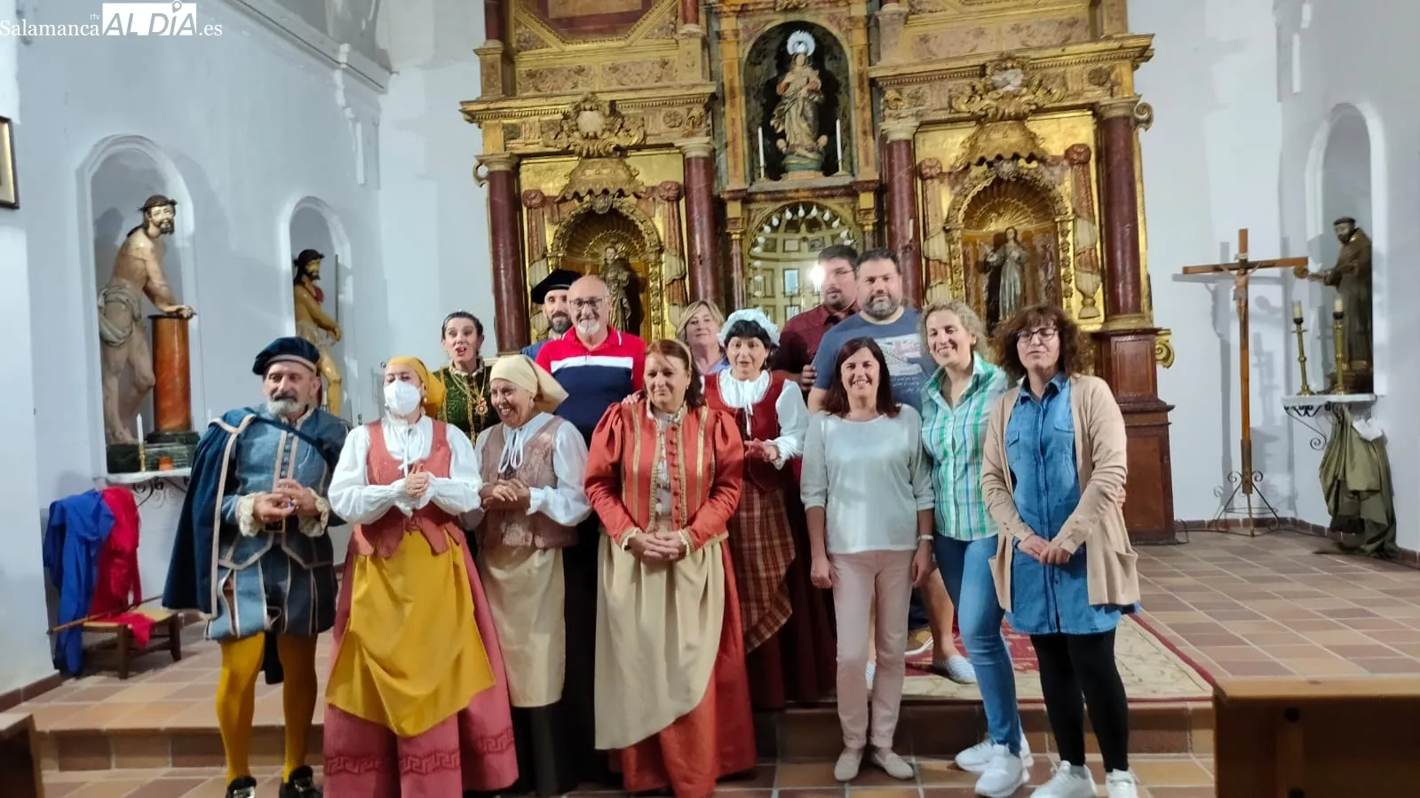 El grupo teatral Lazarillo de Tormes representaba en la Ermita de San Luis ‘Buscando a Nebrija’