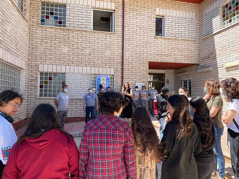 Foto 2 - Doble actividad de los alumnos del IES V&iacute;a de la Plata