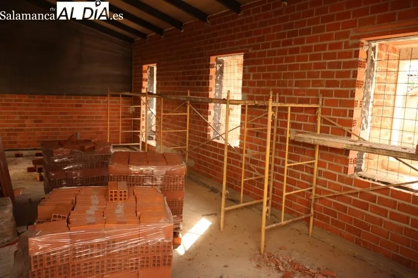 Interior en obras del Centro Social de servicios