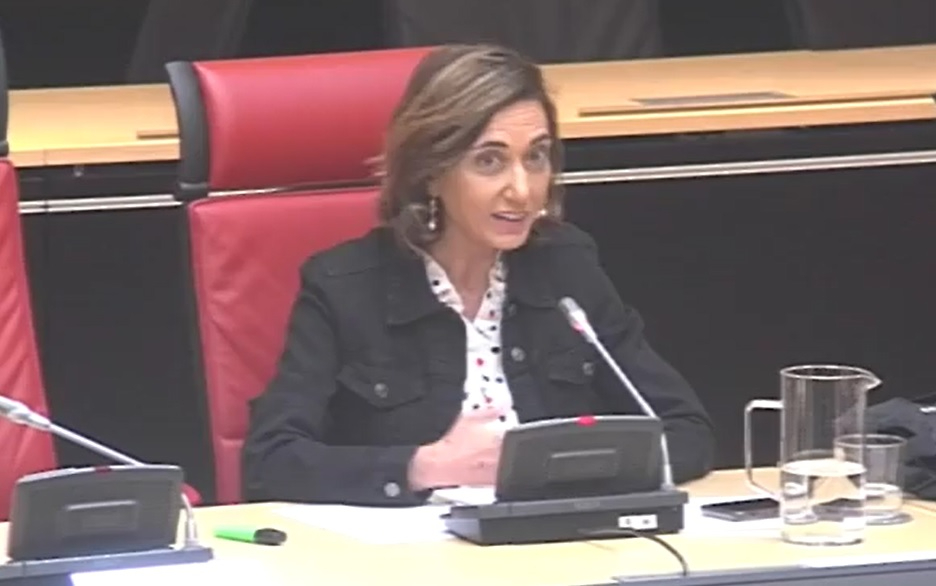 La procuradora Alicia Gallego (UPL), en su defensa de la señalización de la torre de Guadramiro en las Cortes