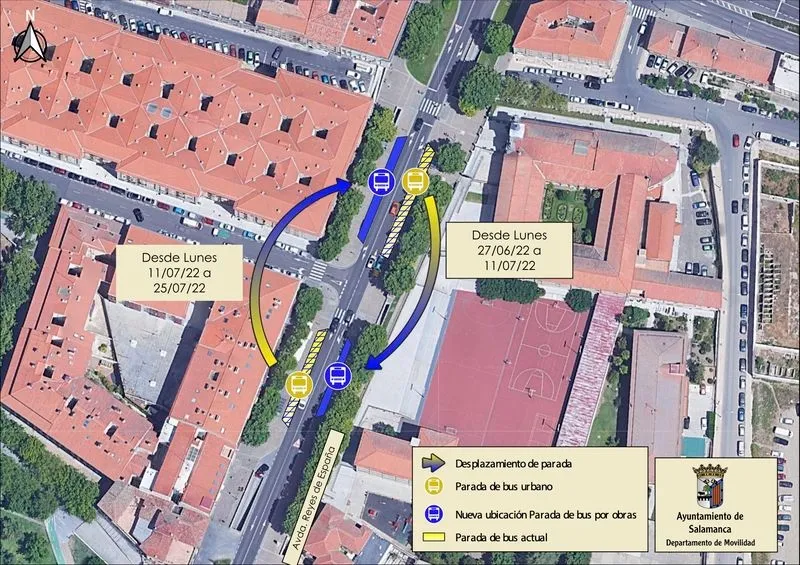 Obras en el Puente Sánchez Fabrés y en dos paradas de la Avenida Reyes de España
