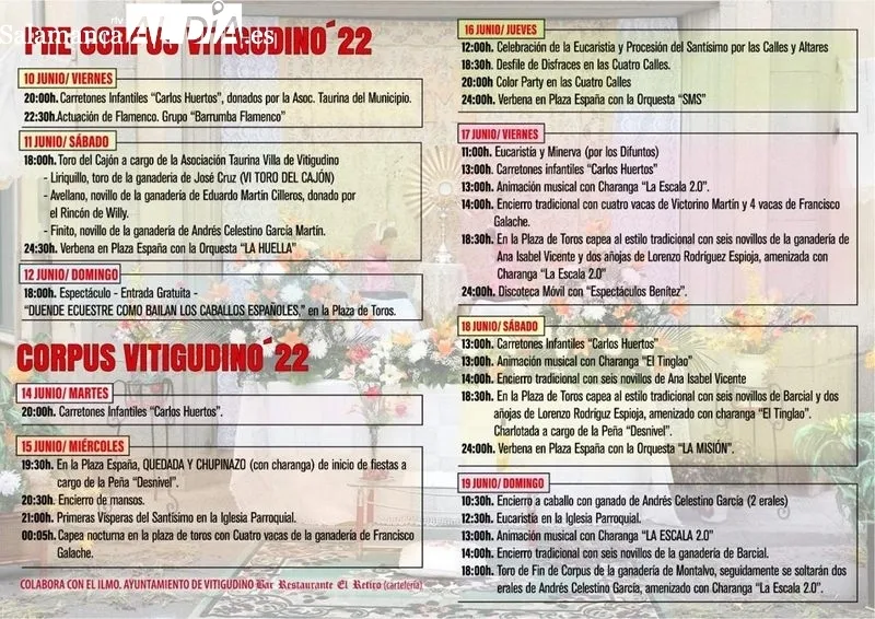 Foto 2 - Vitigudino tiene ya listo el vallado para celebrar los Corpus y el VI Toro de Caj&oacute;n de este s&aacute;bado