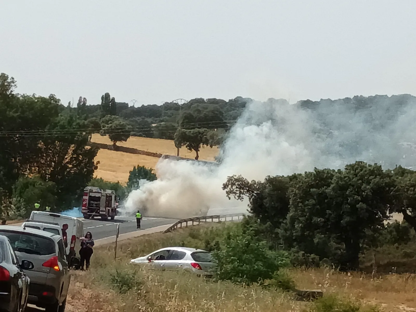 Foto 3 - Arde un veh&iacute;culo junto a la fuente de Santa Teresa