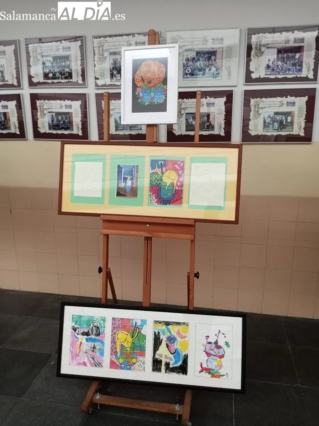 La exposición se puede visitar este mes de junio en el IES, y durante el verano en el Centro Cultural de La Fuente