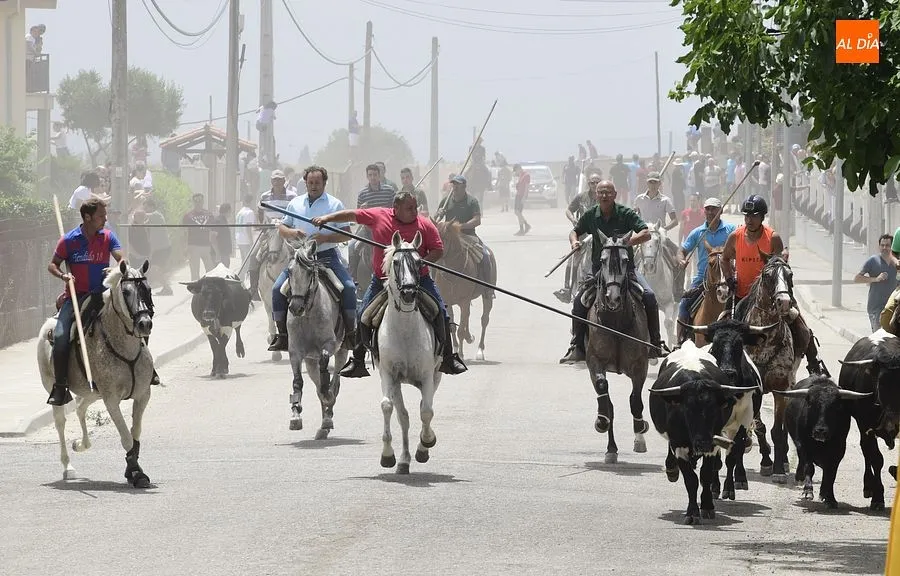 Uno de los momentos del encierro a caballo/ Rep.Gráfico: Adrián M. Pastor