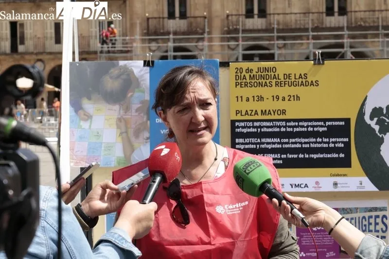 Actos del Día de los Refugiados en la Plaza Mayor. Foto de David Sañudo