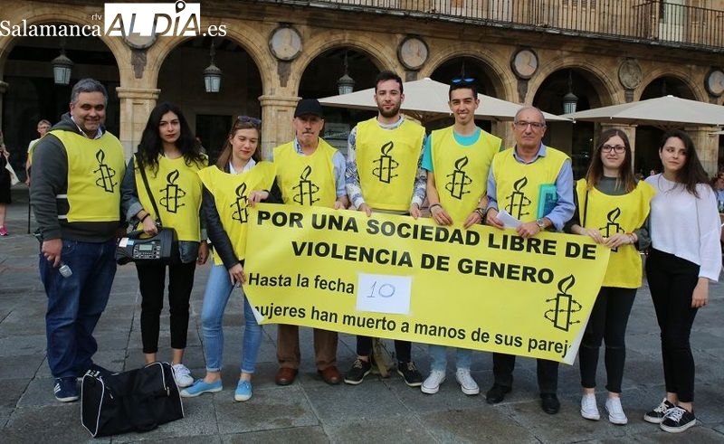 Foto de archivo de un acto anterior de Amnistía Internacional en Salamanca