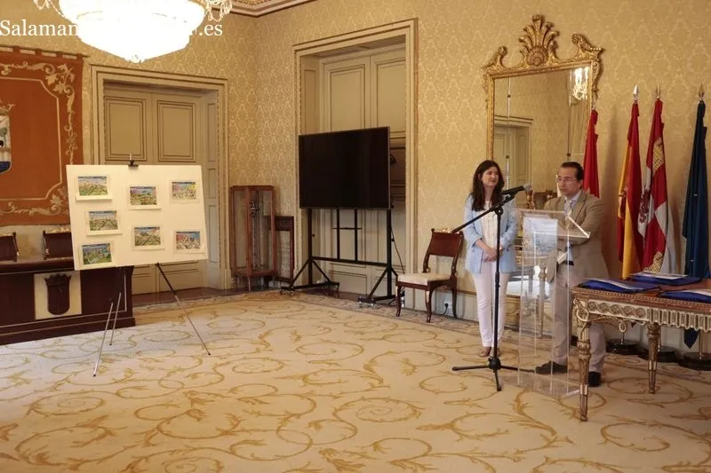 Entrega de los premios del Concurso Infantil de Aqualia, en el Ayuntamiento de Salamanca. Foto de David Sañudo
