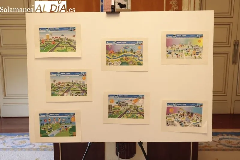 Entrega de los premios del Concurso Infantil de Aqualia, en el Ayuntamiento de Salamanca. Foto de David Sañudo