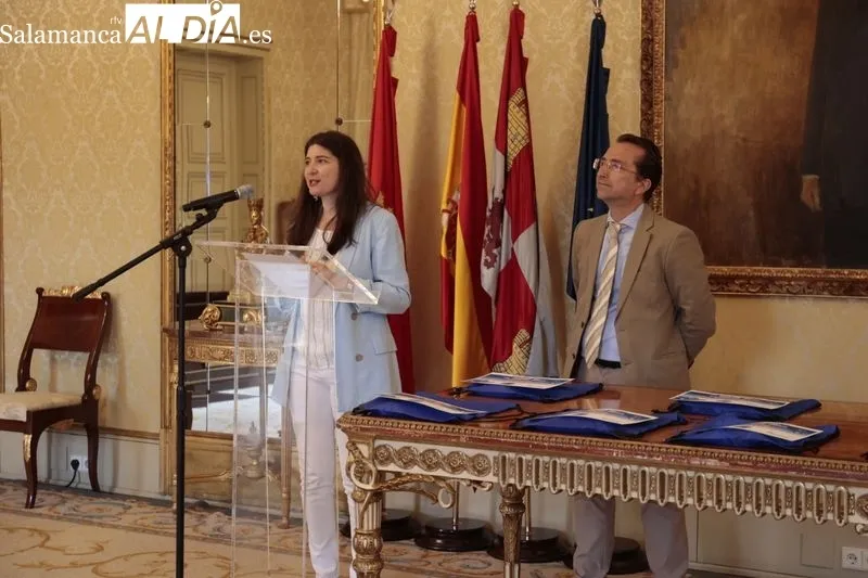 Entrega de los premios del Concurso Infantil de Aqualia, en el Ayuntamiento de Salamanca. Foto de David Sañudo