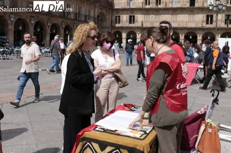 Actos del Día de los Refugiados en la Plaza Mayor. Foto de David Sañudo