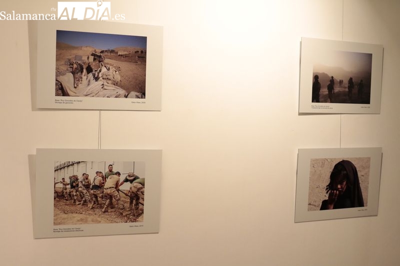 Exposición sobre los ingenieros salmantinos del Regimiento de Especialidades de Ingenieros (REI) nº 11 en Afganistán, en el Patio de Escuelas Menores. Foto de David Sañudo