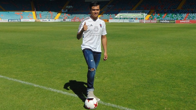 Marco Iván Pérez. en el Estadio Helmántico