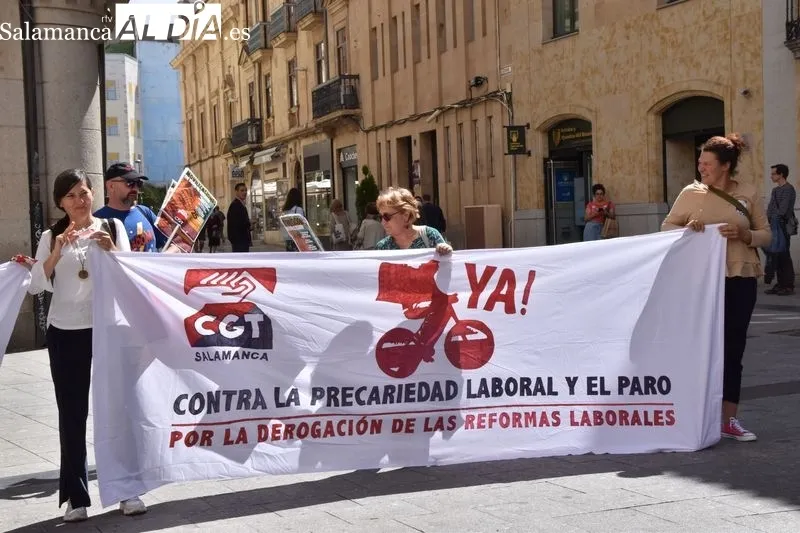 Concentración de CGT Salamanca contra el encarecimiento de precios