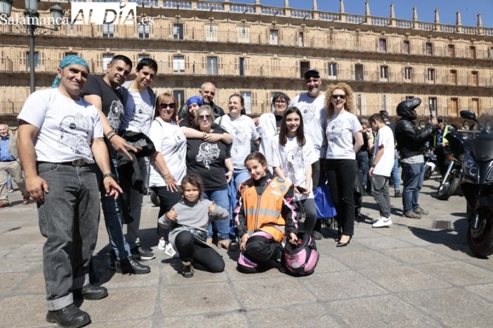 Los moteros hacen ruido en Salamanca para concienciar contra el bullying 
