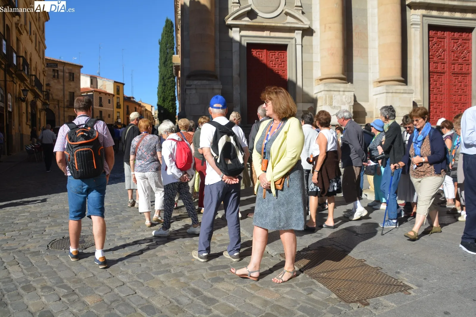 Turistas en el centro de la ciudad