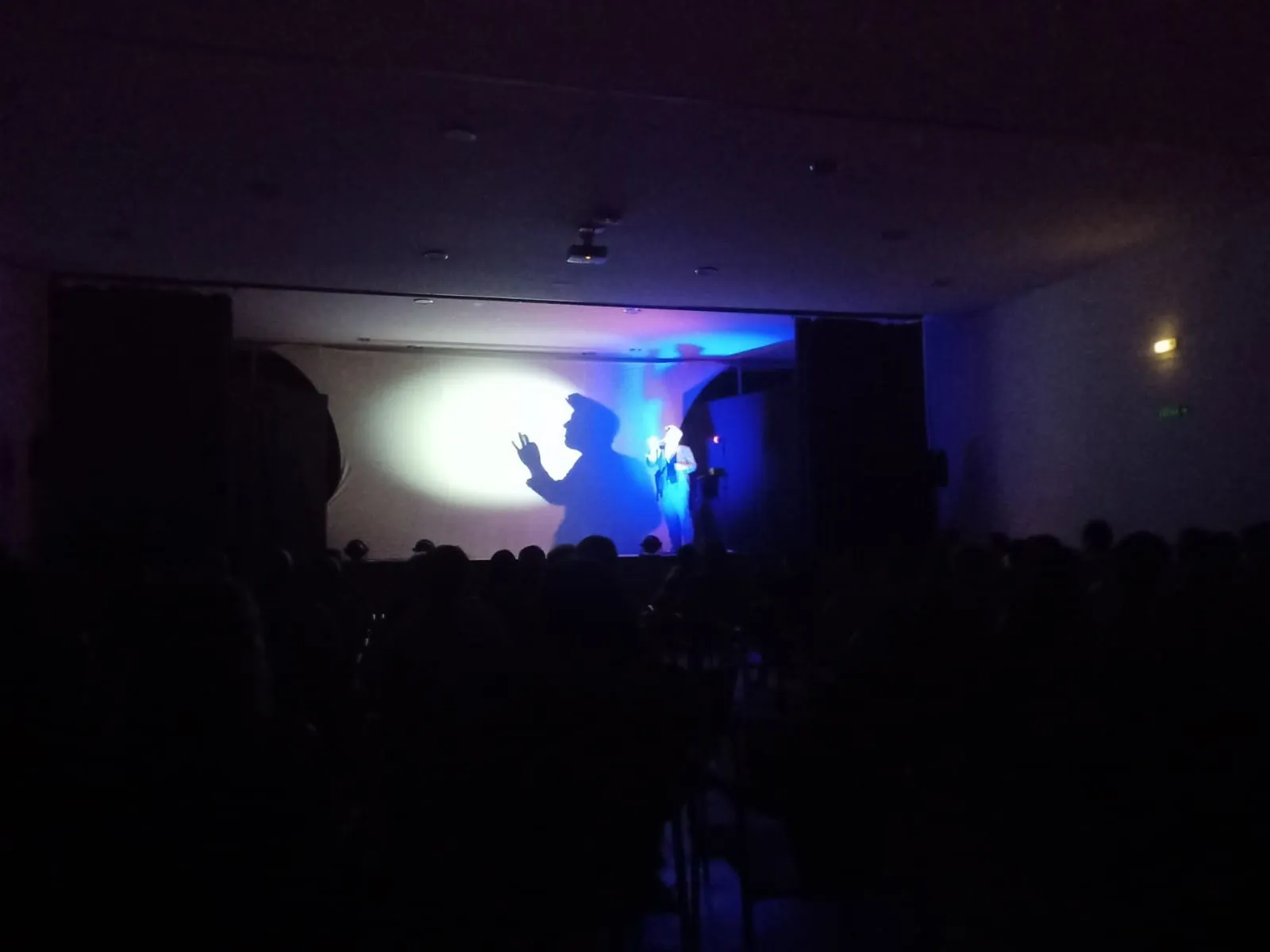 Huerta disfrutaba del espectáculo de sombras Nocturna 