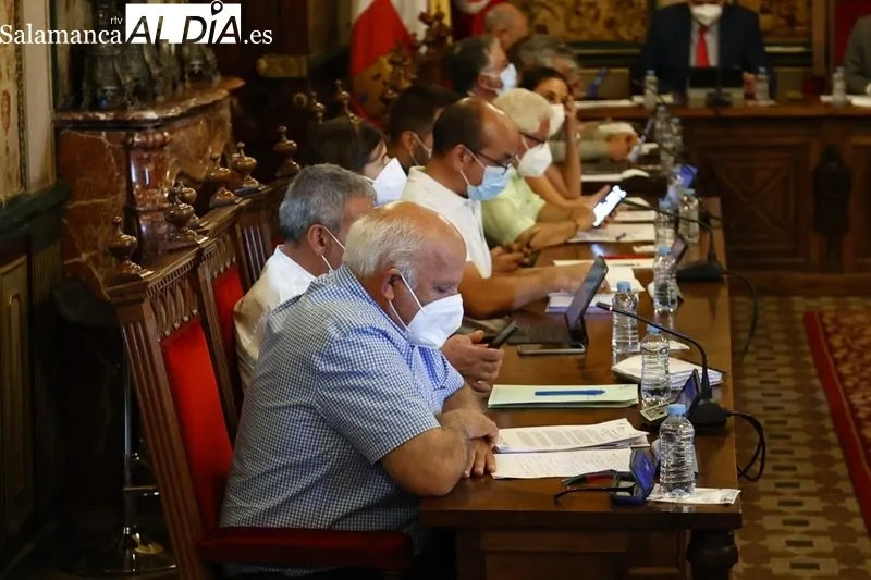 Pleno de la Diputación de Salamanca, este jueves. Fotos: David Sañudo