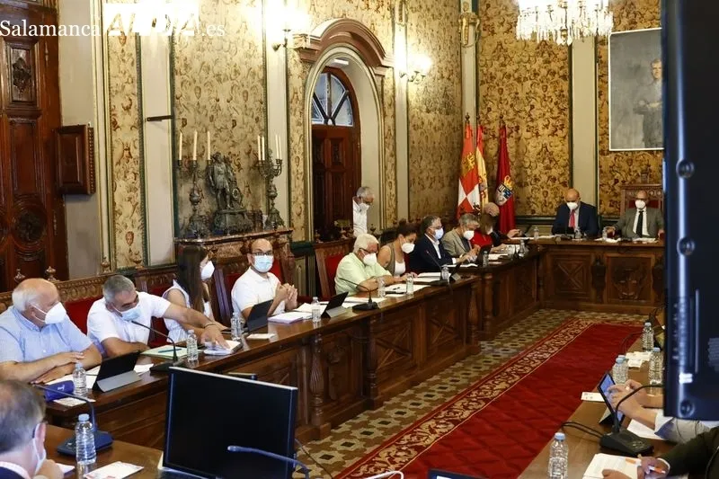 Pleno de la Diputación de Salamanca, este jueves. Fotos: David Sañudo