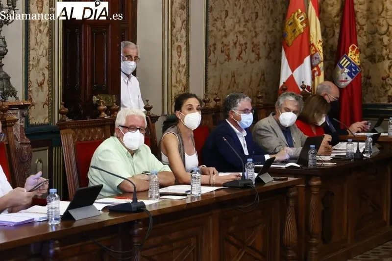 Pleno de la Diputación de Salamanca, este jueves. Fotos: David Sañudo