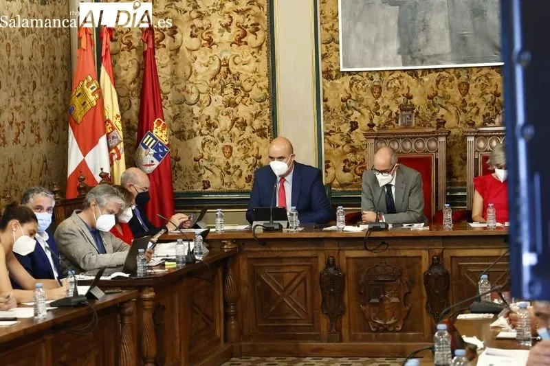 Pleno de la Diputación de Salamanca, este jueves. Fotos: David Sañudo