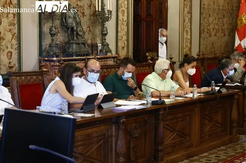Pleno de la Diputación de Salamanca, este jueves. Fotos: David Sañudo