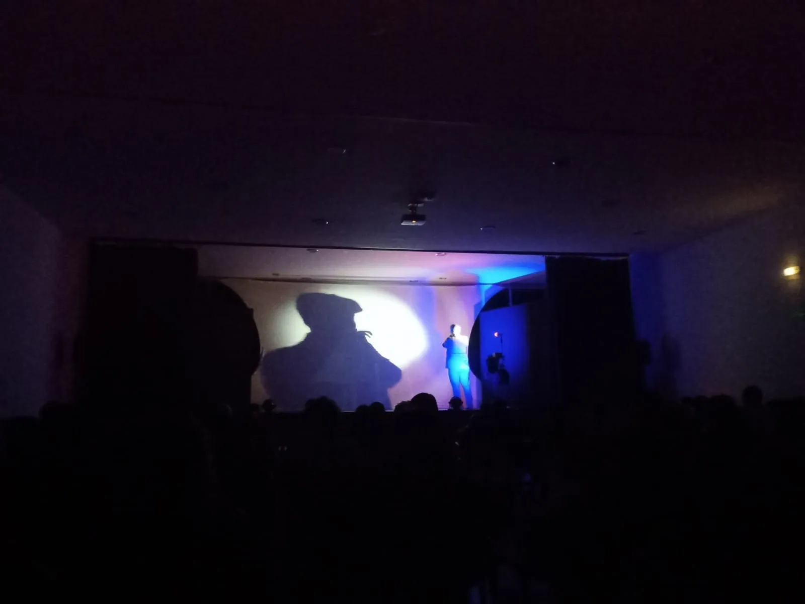 Huerta disfrutaba del espectáculo de sombras Nocturna 