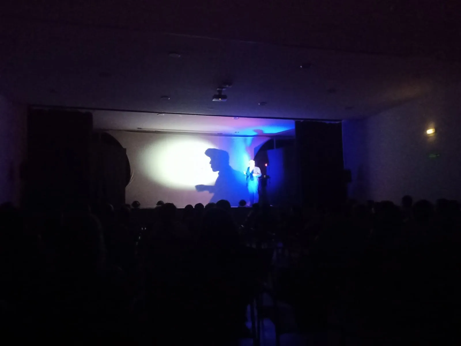 Huerta disfrutaba del espectáculo de sombras Nocturna 