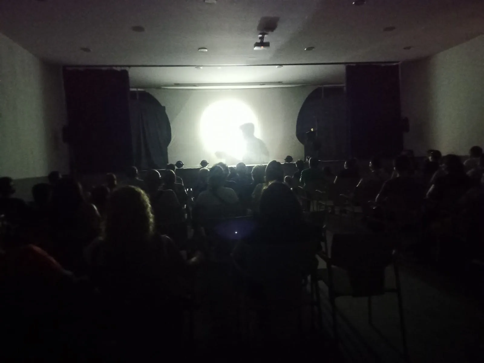 Huerta disfrutaba del espectáculo de sombras Nocturna 