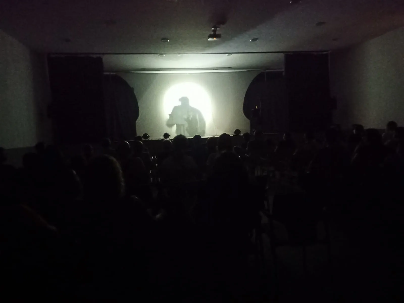 Huerta disfrutaba del espectáculo de sombras Nocturna 