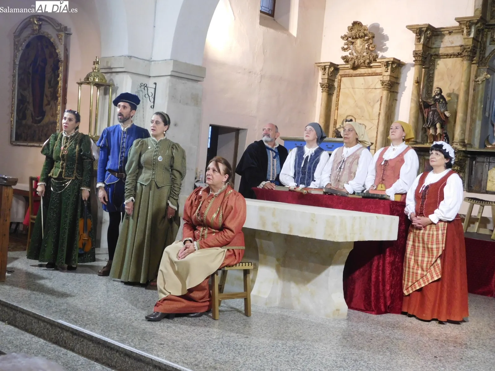 Representación de la obra 'Buscando a Nebrija' en la iglesia de Barbadillo