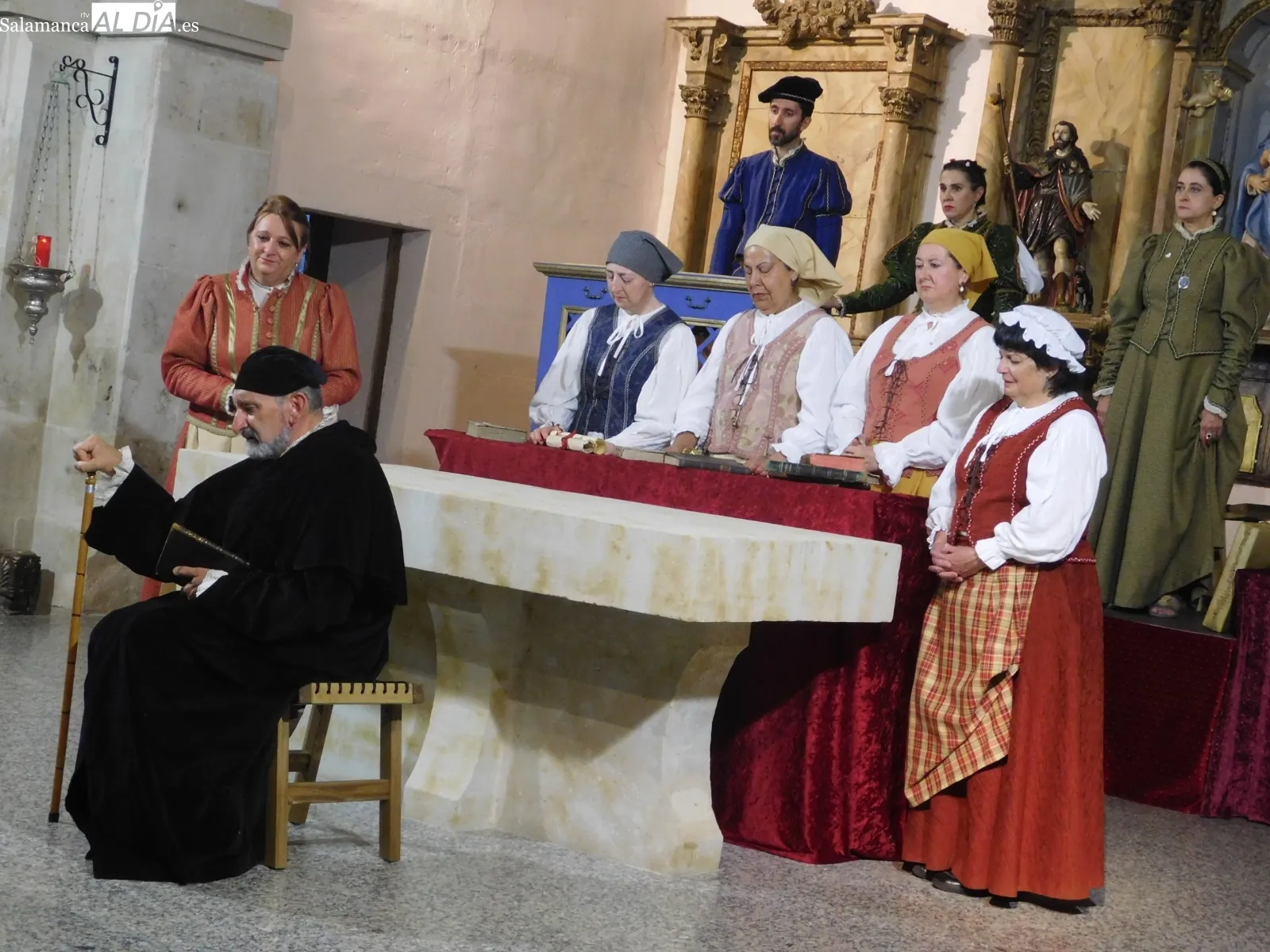Representación de la obra 'Buscando a Nebrija' en la iglesia de Barbadillo