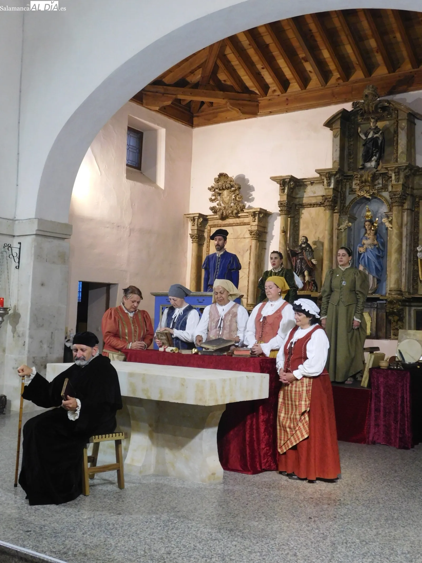 Representación de la obra 'Buscando a Nebrija' en la iglesia de Barbadillo