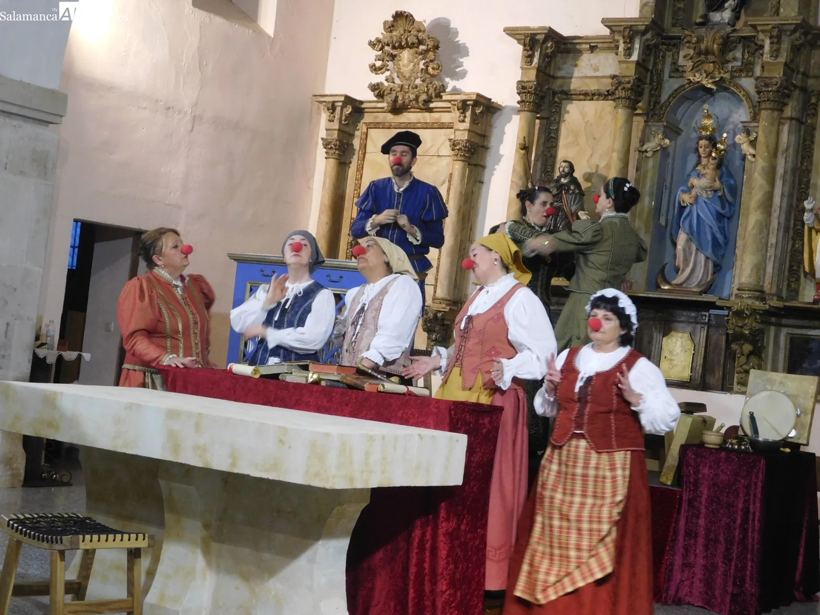 Representación de la obra 'Buscando a Nebrija' en la iglesia de Barbadillo