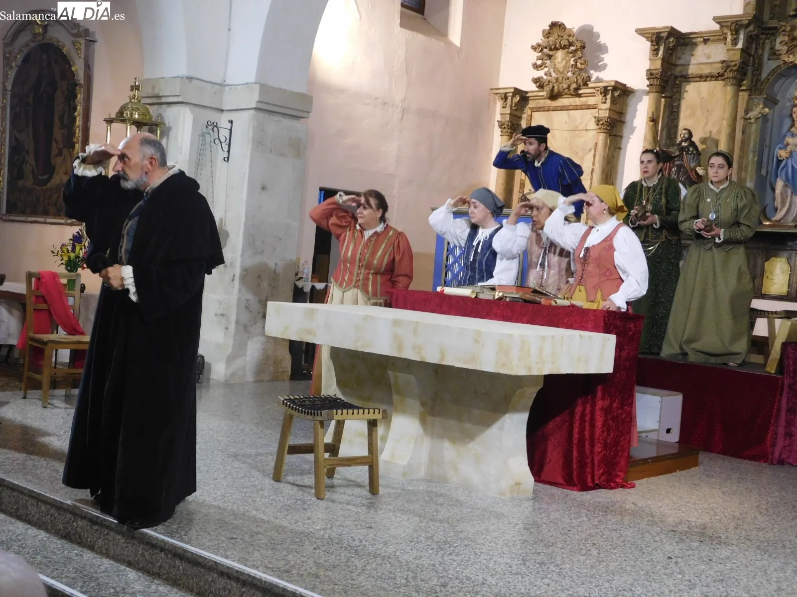 Representación de la obra 'Buscando a Nebrija' en la iglesia de Barbadillo