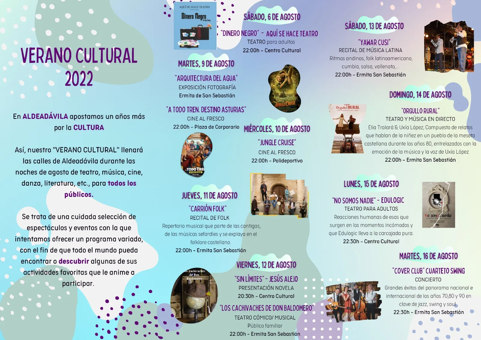 Foto 4 - Amplio programa cultural para el mes de agosto en Aldead&aacute;vila con hasta 17 citas