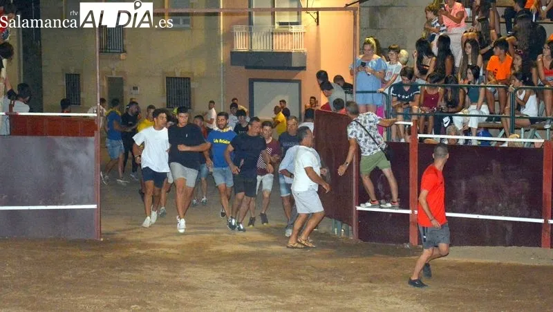 Los aficionados disfrutaron capeando y recortando a las vaquillas