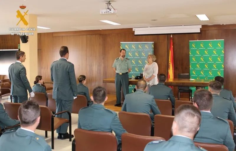 Presentación de los guardias civiles alumnos que, procedentes de las academias de Valdemoro (Madrid) y Baeza (Jaén), realizarán la fase de prácticas en Salamanca