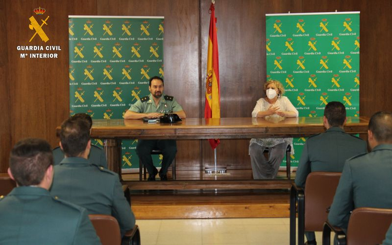 Presentación de los guardias civiles alumnos que, procedentes de las academias de Valdemoro (Madrid) y Baeza (Jaén), realizarán la fase de prácticas en Salamanca