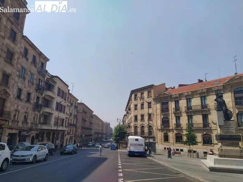 Foto 3 - El olor a humo y ceniza de los incendios forestales llega hasta Salamanca capital 