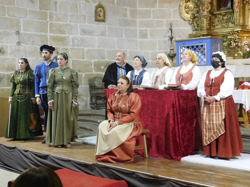 Representación de 'Buscando a Nebrija' en la iglesia parroquial de Monleras